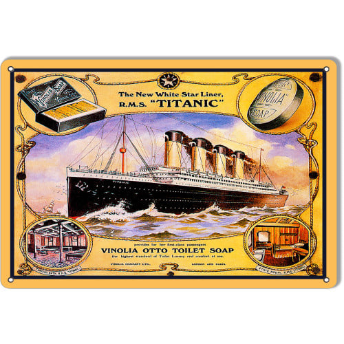 Vinolia Soap Nostalgic Reproduction Wall Art Metal Sign - 9" x 12"