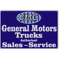 General Motors Trucks Reproduction Garage Metal Sign - 16" x 24"
