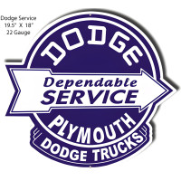 Dodge Plymouth Garage Metal Sign - 18" x 19.5"