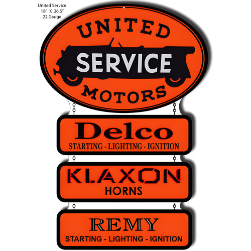 United Motors Reproduction Garage Shop Metal Sign - 18" x 26.5"
