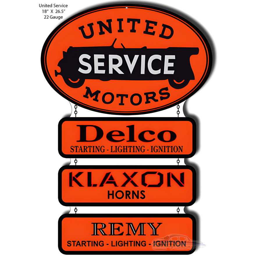 United Motors Reproduction Garage Shop Metal Sign - 18" x 26.5"