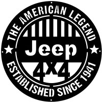 Jeep 4x4 Legend Laser Cut Out Garage Shop Metal Sign - 18" x 18"