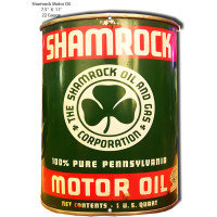 Shamrock Reproduction Motor Oil Can Metal Sign - 7.5" x 11"