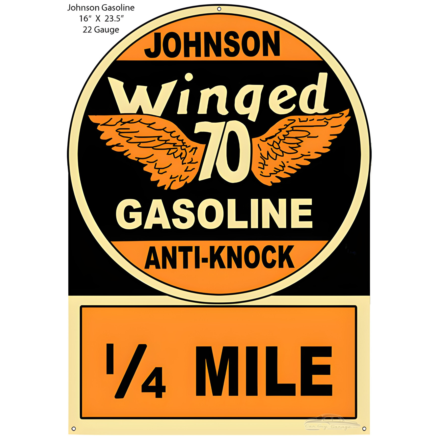 Johnson Winged 70 Gasoline Metal Sign - 16