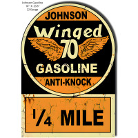 Johnson Winged 70 Gasoline Reproduction Vintage Metal Sign - 16" x 23.5"