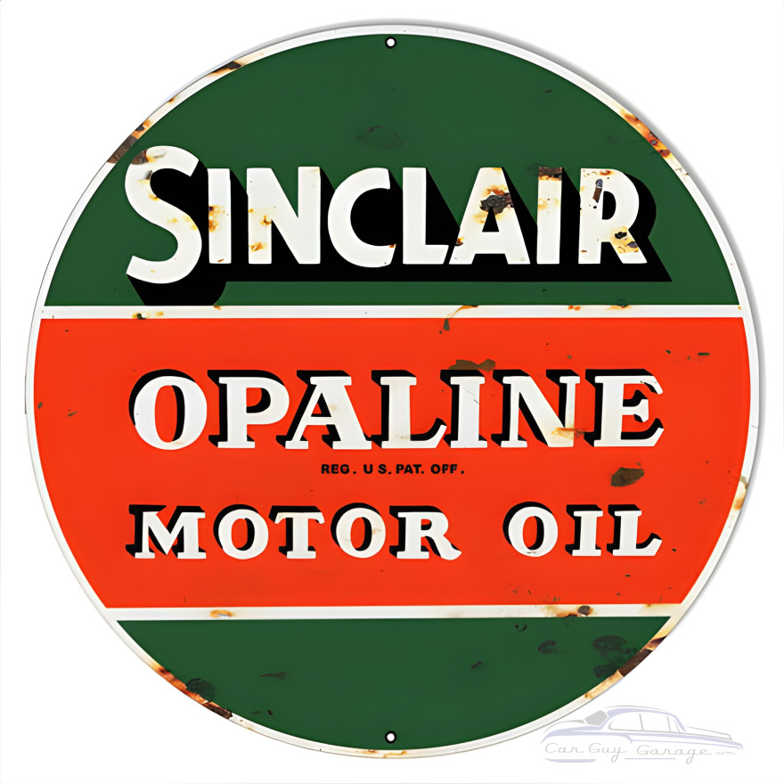 Sinclair Motor Oil Reproduction Vintage Looking Garage Shop Metal Sign - 30" Round Sinclair Motor Oil Reproduction Vintage Looking Garage Shop Metal Sign - 30" Round