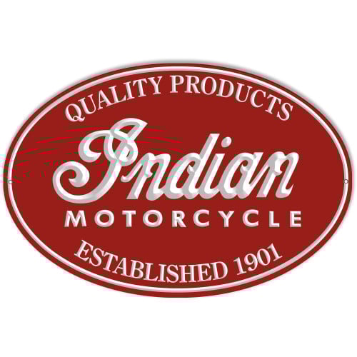 Indian Motorcycle 1901 Series Metal Sign - 11" x 18"
