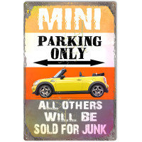 Mini Parking Only Metal Sign - 12" x 18"