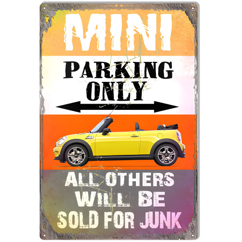 Mini Parking Only Metal Sign - 12" x 18"
