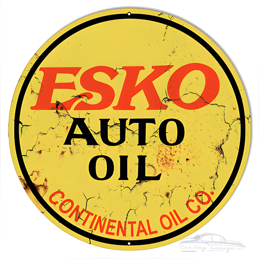 Auto Oil Reproduction Vintage Looking Garage Shop Metal Sign - 30" Round Auto Oil Reproduction Vintage Looking Garage Shop Metal Sign - 30" Round