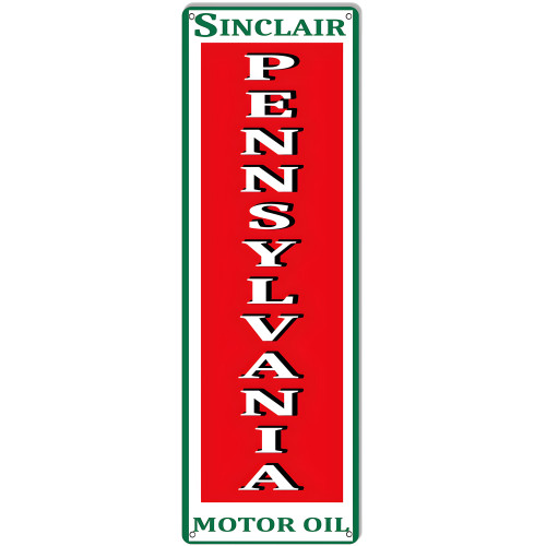 Pennsylvania Motor Oil Metal Sign - 8" x 24"