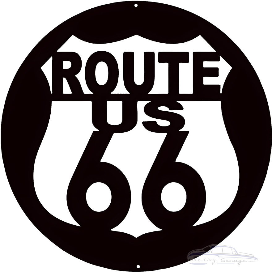Route 66 US Laser Cut Out Silhouette Wall Art Metal Sign - 16" x 16" Route 66 US Laser Cut Out Silhouette Wall Art Metal Sign - 16" x 16"