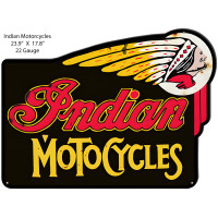 Indian Moto Cycles Reproduction Garage Metal Sign - 17.8" x 23.9"