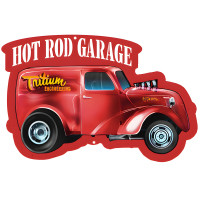 Hot Rod Tritium Laser Cut Out 3D Effect Garage Metal Sign - 13" x 20"