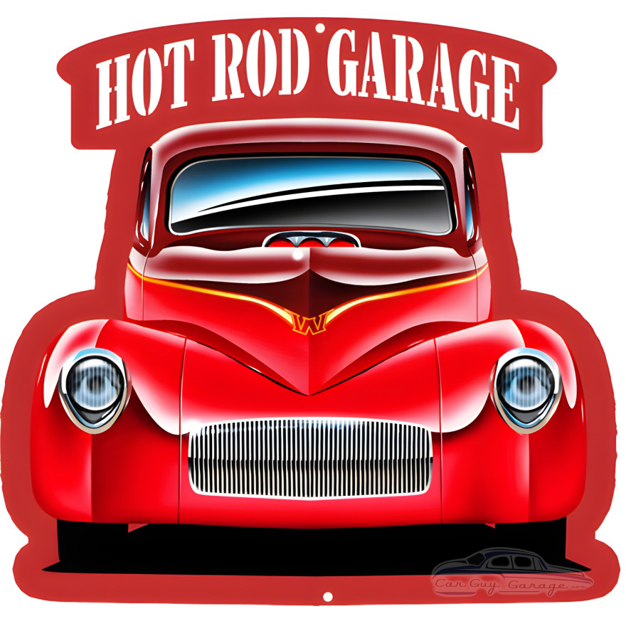 Hot Rod Front End 3D Effect Garage Art Metal Sign - 17" x 18" Hot Rod Front End 3D Effect Garage Art Metal Sign - 17" x 18"