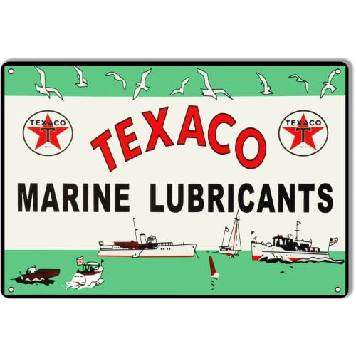 Texaco Maine Lubricants Metal Sign - 9" x 12"
