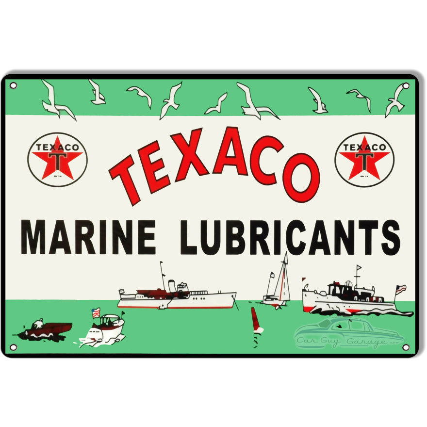 Texaco Maine Lubricants Metal Sign - 9" x 12" Texaco Maine Lubricants Metal Sign - 9" x 12"