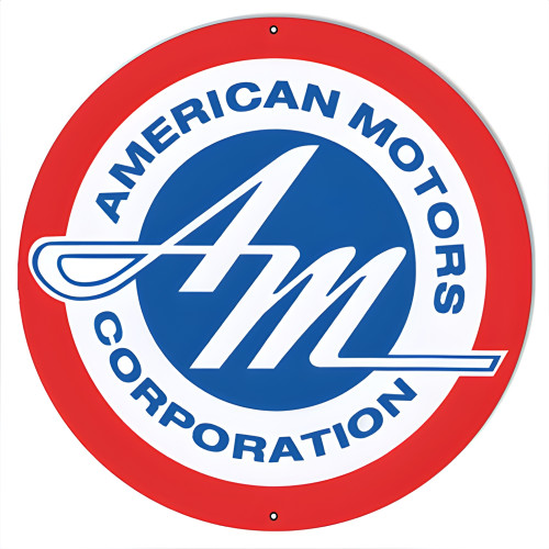American Motors Corporation Reproduction Metal Sign - 24" Round