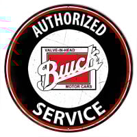Buick Service Authorized Motor Oil Metal Sign - 18" x 18"