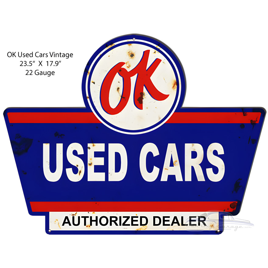 OK Used Cars Vintage Reproduction Metal Sign - 23.5" x 17.9" OK Used Cars Vintage Reproduction Metal Sign - 23.5" x 17.9"