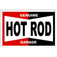 Genuine Hot Rod Garage Reproduction Metal Sign - 16" x 24"