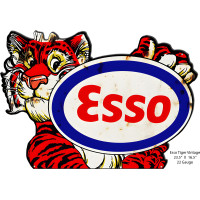 Esso Tiger Gas And Motor Oil Metal Sign - 23.5" x 16.5"