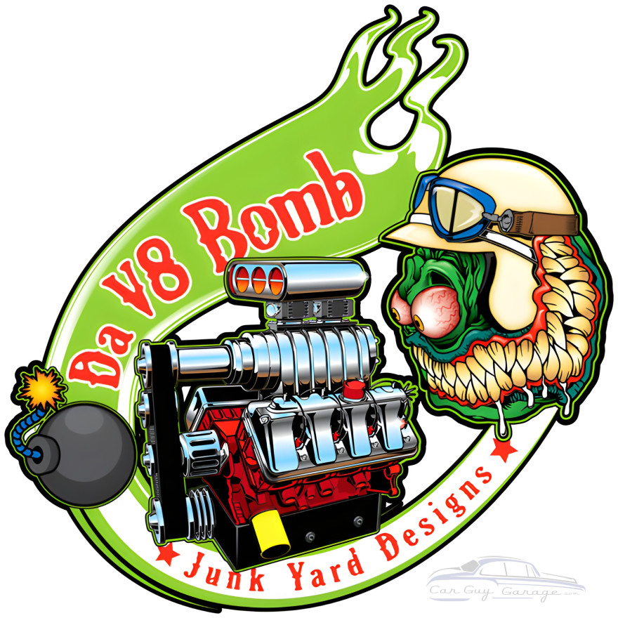 Da V8 Bomb Cut Out Metal Sign - 14" x 14" Da V8 Bomb Cut Out Metal Sign - 14" x 14"