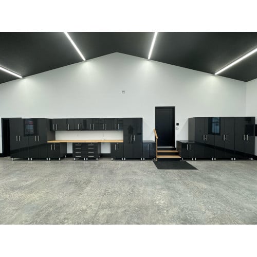 Black Modular 20 Piece Garage Cabinet Set
