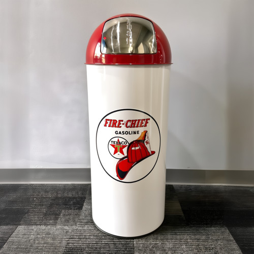 Texaco Fire Chief Metal Garbage Can