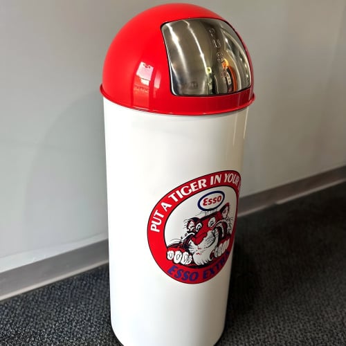 ESSO TIGER Metal Garbage Can