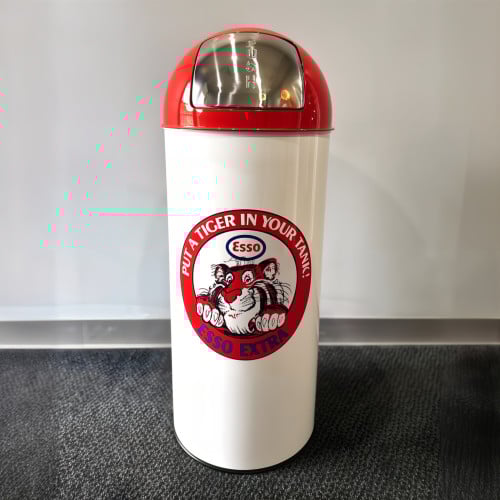 ESSO TIGER Metal Garbage Can