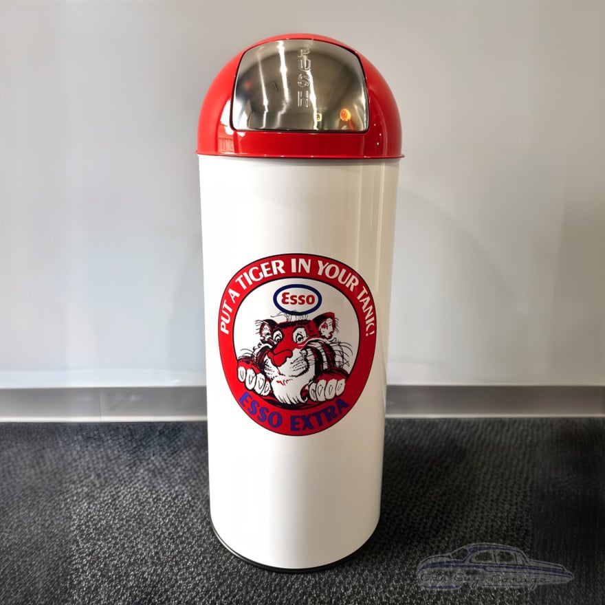 ESSO TIGER Metal Garbage Can ESSO TIGER Metal Garbage Can