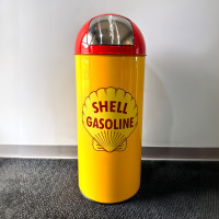Shell Gasoline Metal Garbage Can