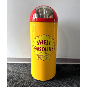Shell Gasoline Metal Garbage Can