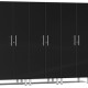 Black Modular 4 Piece Garage Closets with 4 additional Shelves Black Modular 4 Piece Garage Closets with 4 additional Shelves
