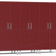 Red Modular 4 Piece Garage Closets with 4 additional Shelves Red Modular 4 Piece Garage Closets with 4 additional Shelves