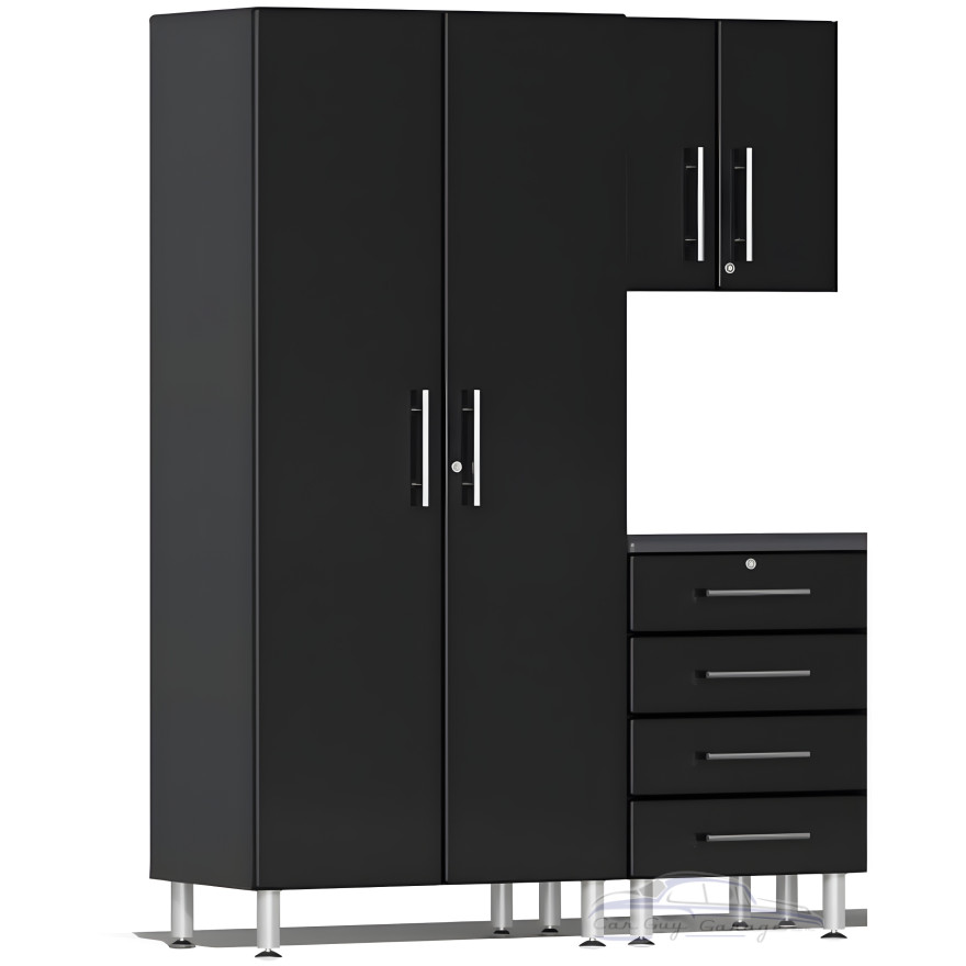 Black Modular 3-Piece Cabinet Set Black Modular 3-Piece Cabinet Set