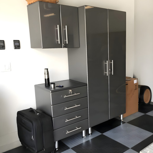 Grey Modular 3-Piece Cabinet Set