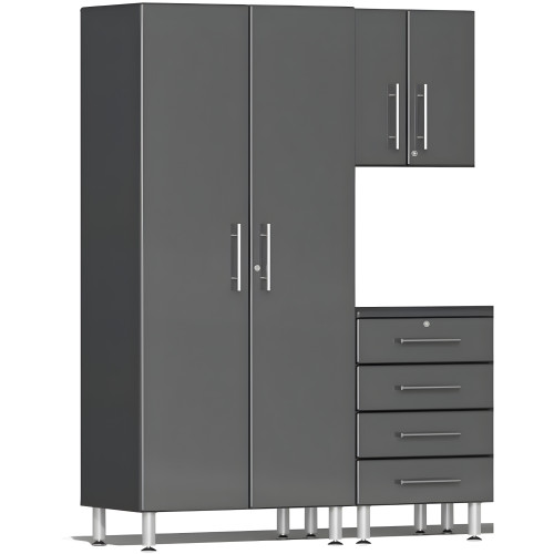 Grey Modular 3-Piece Cabinet Set