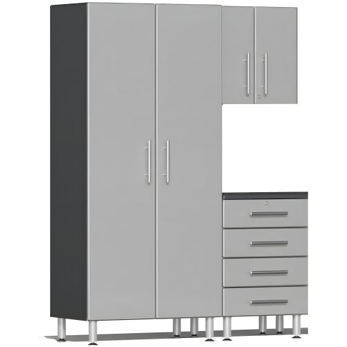 Silver Modular 3-Piece Cabinet Set