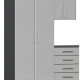 Silver Modular 3-Piece Cabinet Set Silver Modular 3-Piece Cabinet Set