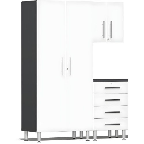 White Modular 3-Piece Cabinet Set
