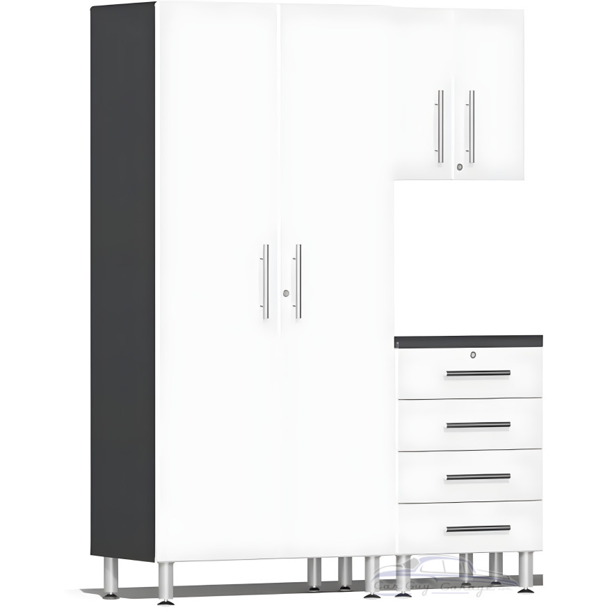 White Modular 3-Piece Cabinet Set White Modular 3-Piece Cabinet Set