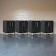 Black Modular 4-Piece 24 in 2-Door Locking Garage Base Cabinets