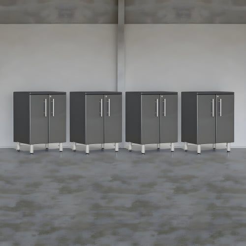 Grey Modular Set of 4 Base Cabinets