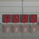 Red Modular Locking 4-Piece Base Garage Cabinet Set