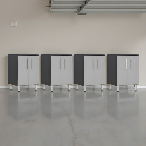 Silver Modular Set of 4 Base Cabinets