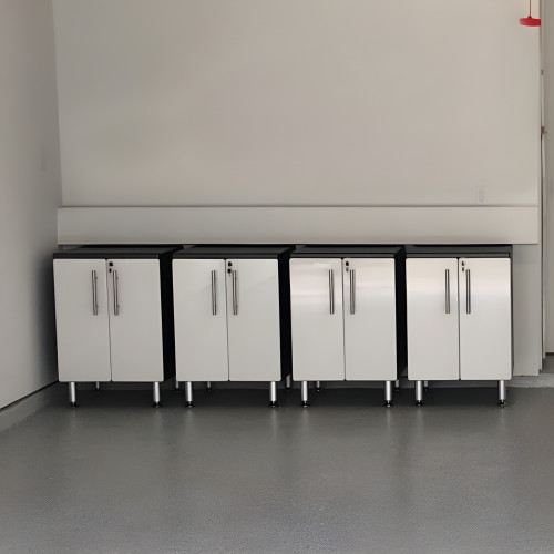 White Modular Ulti-Mate 4-Base Cabinet Set