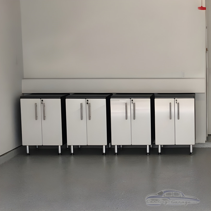 White Modular Ulti-Mate 4-Base Cabinet Set