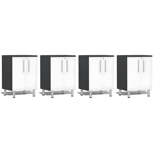 White Modular Set of 4 Base Cabinets